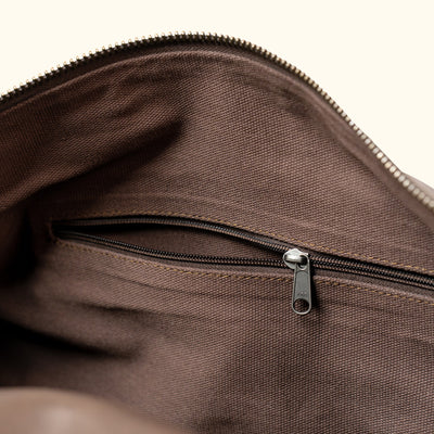 Modern Leather Travel Duffle Bag | Dark Briar