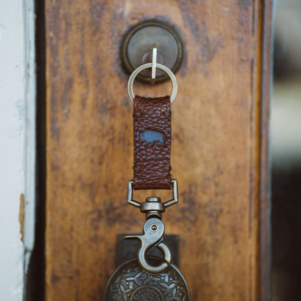 Leather Keychain - Mens Key Fob | Buffalo Jackson