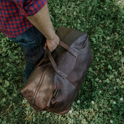 Full Grain Leather Weekend Bag | Vintage Oak