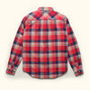 Mens red fall flannel shirt