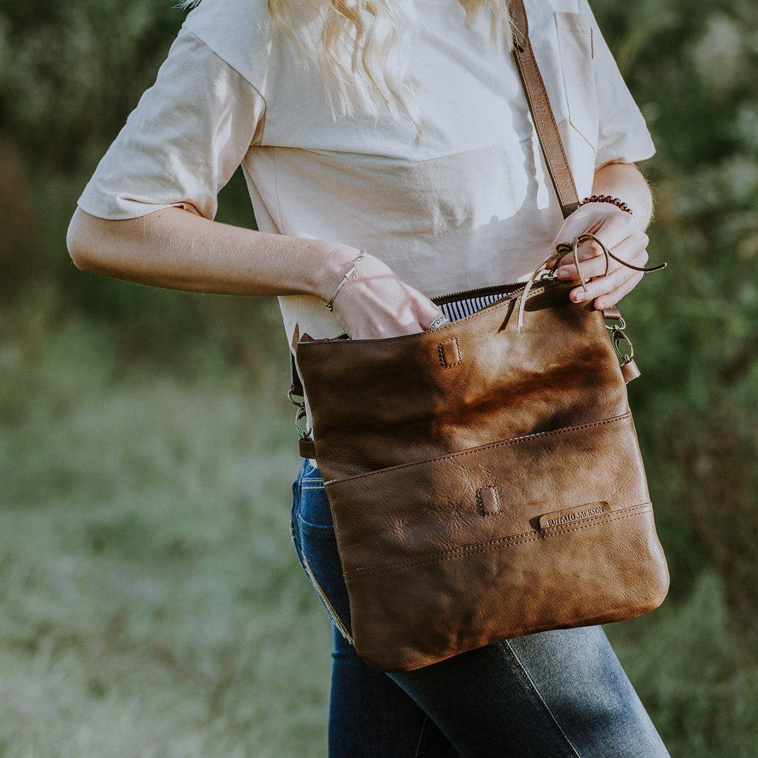  Vintage small buffalo Leather Crossbody bags for Women