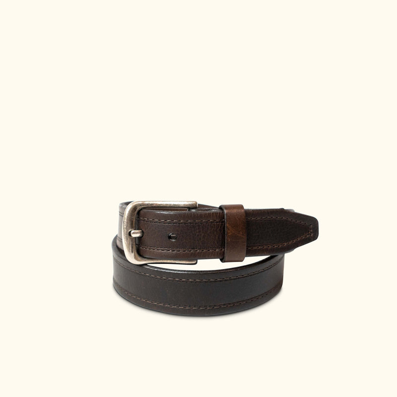 Buffalo Leather Belt - 34, Black