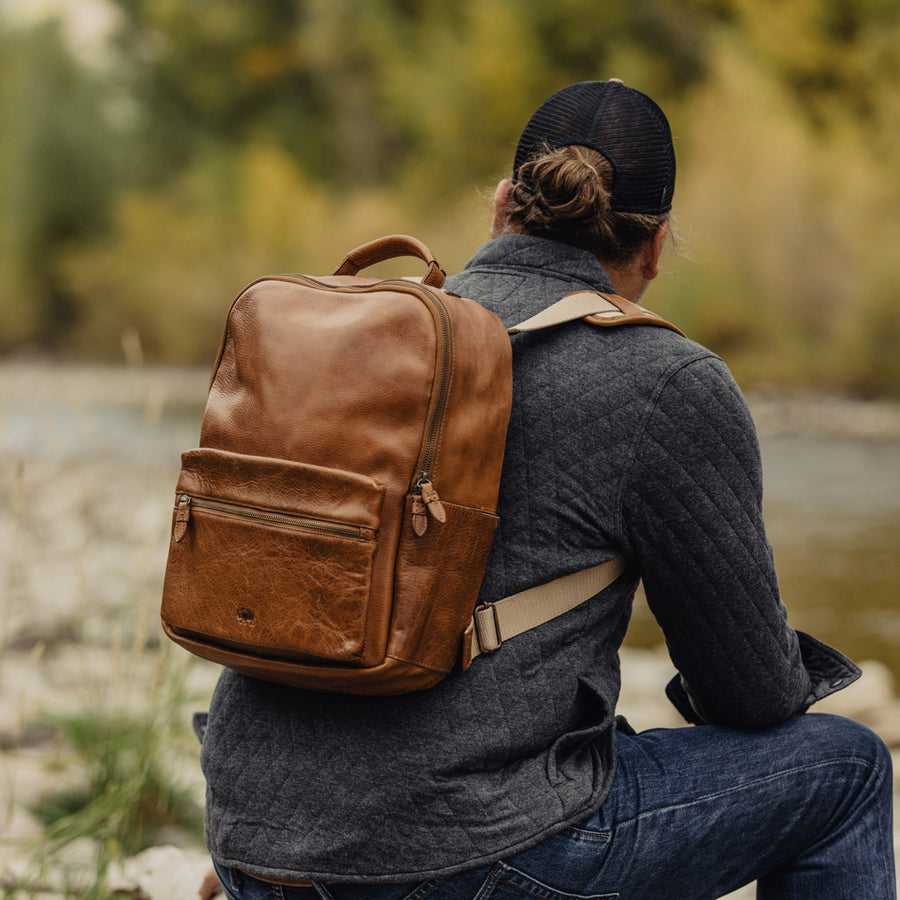 buffalo leather backpack & Duffel Bag Combo this backpack combines vintage charm with a durable design Emerson Signature Buffalo Leather Backpack