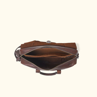 Vintage Leather Briefcase Bag | Vintage Oak interior