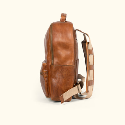Walker Leather Commuter Backpack - Rugged Tan