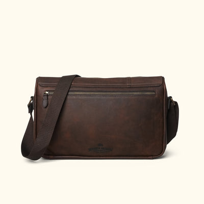 Men's Best Leather Messenger Bag | Vintage Oak back