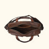Men's Classic Leather Pilot Travel Bag | Vintage Oak interior