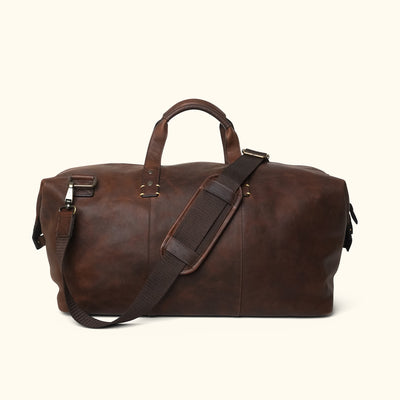Men's Classic Leather Weekend Bag | Vintage Oak front