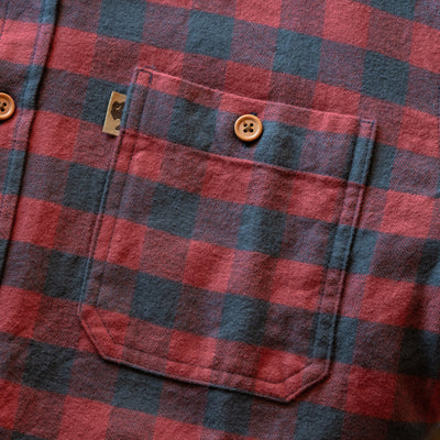 Men's Red Plaid Workshirt Flannel - by Buffalo Jackson Trading Co