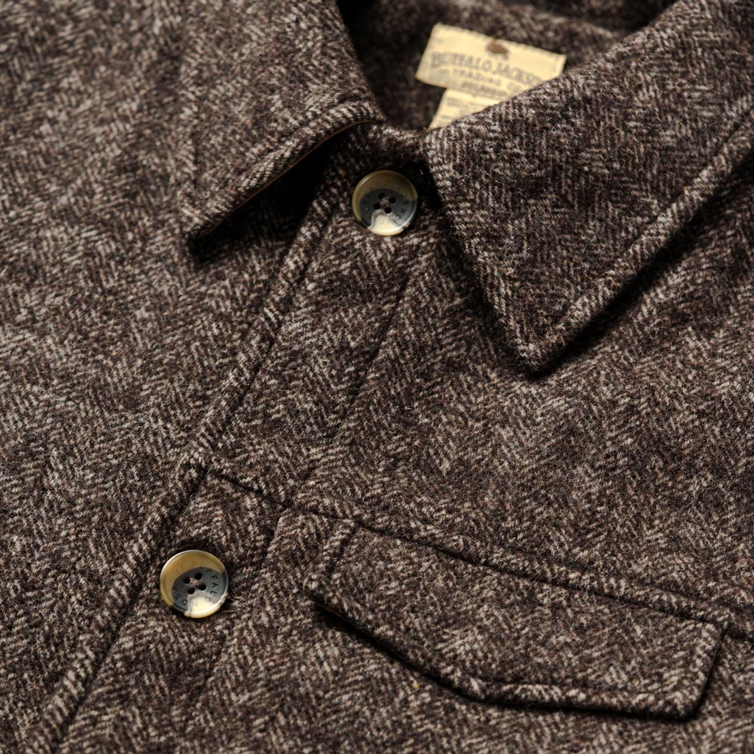 Wesley Men's Wool Jacket - Brown | Buffalo Jackson