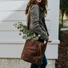 Madison Leather Bucket Bag | Dark Hazelnut hover