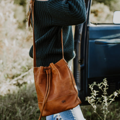 Madison Leather Bucket Bag | Saddle Tan