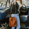 Madison Leather Bucket Bag | Saddle Tan hover
