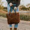 Camden Braided Leather Tote | Hickory hover