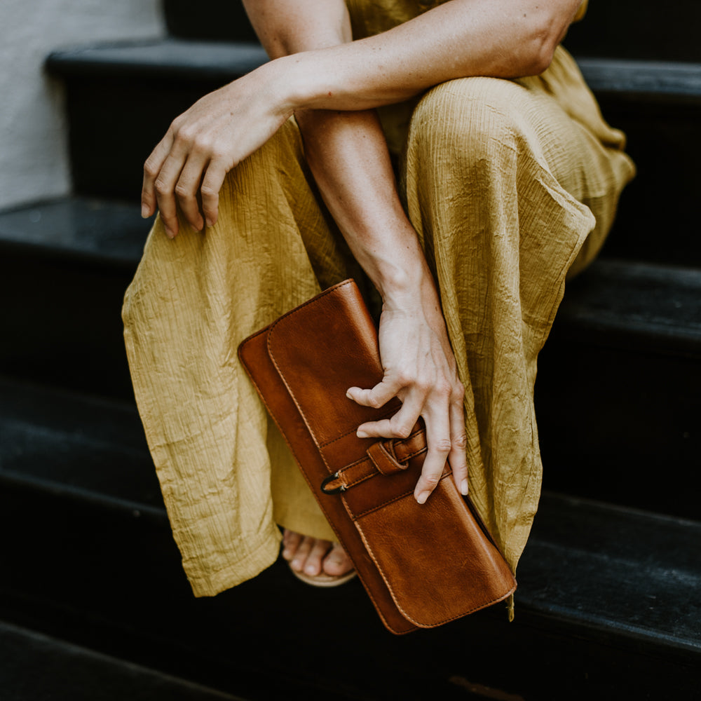Brown Leather Clutch (Chelsea Collection)