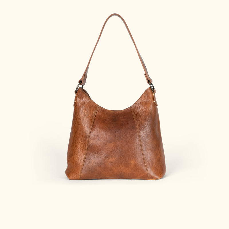 Walker Leather Shoulder Bag | Rustic Tan. | Vintage Women's Handbags