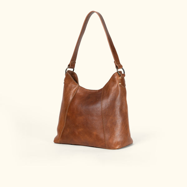 Walker Leather Shoulder Bag | Rustic Tan. | Vintage Women's Handbags